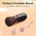 Retractable Kabuki Brush - Cute Capsule Travel Makeup Brush for Liquid Foundation & Powder - Perfect for Contour & Blush - Black - Buy Online on SooperMarket.com