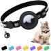 Smpili Airtag Cat Collar, Reflective Kitten Collar Breakaway with Airtag Holder, 0.4 Inches in Width Black