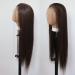 Dark Brown Synthetic Lace Front Wig | Long Straight Chocolate Brown Hair | Pre Plucked with Baby Hair | Heat Resistant Fiber | Cosplay & Daily Wear Wig - Buy Online on SooperMarket.com