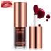 Watery Lip Tint Stain Plumping Korean Lip Gloss Moisturizing Liquid Lipstick Long-Wearing Matte Finish Lip Stain Multi-use Lip & Cheek Tint High Pigment Vivid Color Lip Stain Makeup (#4)