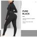 JOYMODE Women's Seamless Textured Workout Set - High Waist Leggings & Crop Top, Large, Black - Buy Online on SooperMarket.com