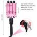3 Barrel Curling Iron with LCD Temperature Display - 1 Inch Ceramic Hair Crimper for Deep Waves and All Styles - Buy Online on SooperMarket.com