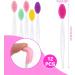 Lusofie 12 PCS Double-Sided Silicone Lip Scrub Brush Set - Exfoliating & Lightening for Men and Women - Buy Online on SooperMarket.com