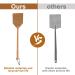 Robust Leather Fly Swatter - 49.5cm Brown Manual Fly Catcher with Wooden Handle for Indoor & Outdoor Use - Buy Online on SooperMarket.com