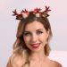 Runmi Christmas Headband Reindeer Antlers Hair Band Red Sequins Headbands Christmas Hair Accessories for Women and Girls (C)