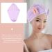MAGICLULU Hair Protection 4pcs Bunny Ears Dry Hair Hat Hair Ring Quick Dry Coral Fleece Hair Health Violet - Buy Online on SooperMarket.com