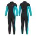 Hevto Wetsuits Kids and Youth 3/2mm Neoprene Full Shorty Suits Surfing Swimming Diving Keep Warm for Water Sports K01-Blue 16