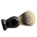 Predolo hair-razor brush facial cleaning shave durable synthetic bristles comfortable shaving brushes for home travel black handle
