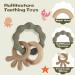 Vicloon Octopus Teething Toy for Baby | Silicone and Wood Chew Toy | Easy to Hold and Clean | Teether Chewlery for Boys & Girls (Green) - Buy Online on SooperMarket.com