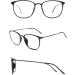 Koosufa Classic Retro Glasses Frames for Men & Women - Ultra Light Thin Panto Nerd Glasses with Case - Stylish TR90 Black Frames - Buy Online on SooperMarket.com