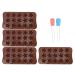 MAGICLULU 1 Set Chocolate Mold Ice Cube Gum Star Pie Pans Animal Stencils Star Shaped Candy Silicone Molds Silicone Ice Cube Molds Star Pasties Crayon Mold Baking Supplies Cake Silica Gel 21x10.5cm Brown