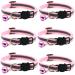 Hepplly 6-Pack Cat Collars Quick Release Reflective Kitten Collar with Bell (Light Pink)