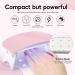 COSCELIA Mini UV LED Lamp for Gel Nails - 6W USB Portable Nail Dryer with 45/60s Timer | Professional Foldable Nail Gel Hardening Lamp - Buy Online on SooperMarket.com