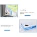 Magnetic Window Cleaner Triangular Glass Cleaner Window Wiper Outside Window Cleaner Tool For High-rise Window Cleaning White - Buy Online on SooperMarket.com