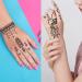 XMASIR 16 Sheets Temporary Henna Tattoo Kit with 87 Reusable Stencils - Indian Arabian Body Art Set - Buy Online on SooperMarket.com