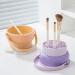 AWOCAN 3-in-1 Makeup Brush Cleaner Bowl Foldable Portable Cleaning Tool for Brushes Powder Puffs Sponges (beige) - Buy Online on SooperMarket.com