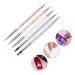 5 Pcs Nail Art Brush Set - Multicolored Nail Design Liner & Dotting Pens for UV Gel & Acrylic Nails | Best Nail Accessories - Buy Online on SooperMarket.com
