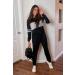 PRETTYGARDEN Women's Color Block 2 Piece Tracksuit Set - Crewneck Long Sleeve Top & Sweatpants Lounge Outfit in Black - Size Medium - Buy Online on SooperMarket.com
