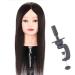 Tailor puppet female training head real hair hair make-up-head-shaped hair salon practice hot dye trimming dummy model tailor bust stand (color: 16inch)