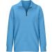 Solid Blue Oversized Half Zip Sweatshirt for Women | 2022 Fall Fashion Top - Buy Online on SooperMarket.com