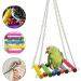 Bebester Bird Chewing Toys 8Pieces Bird Parrot Toys Bird Hanging Bell Toy Hanging Colorful Swing Chewing Toy Bells Ladder Swing for Small Parrots Macaws Parakeets Conures Cockatiels Love Birds - Buy Online on SooperMarket.com