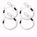 Loop cable 4 pieces wire rope with eyelets 80 CM steel cable coated with eyelets cable lock with safety rope for bicycles and luggage
