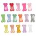 Larfraecy 16 PCS Dog Hair Clips Bone Shaped Pet Hair Barrettes Candy coloured kids hairpin bone bb clip pet hair accessories Mini Pet Hair Clip Bone Multi-colored hair accessories for dogs