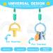Vicloon Baby Dummy Clips 5 Pcs - BPA Free Soother Pacifier Chain Holder for Teether Toy - Green - Buy Online on SooperMarket.com