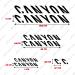 Buy Generic MTB Sticker Set for Canyon | Custom Bicycle Decals in Various Colors - Durable & Stylish Logos - Buy Online on SooperMarket.com