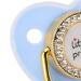 Golden Ultra-Light Silicone Baby Pacifier 0-6 Months | Plplaaoo Rhinestone Dummy - Soft Bling for Newborns (Blue) - Buy Online on SooperMarket.com