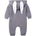 Kids Tales Newborn Baby Winter Rabbit Ear Hooded Zipper Romper 0-3 Months Grey - Buy Online on SooperMarket.com