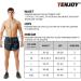 TENJOY Men's Running Shorts - Gym Athletic Workout Shorts with Zipper Pocket, Black, Medium - Buy Online on SooperMarket.com