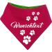 Small grately bilateral multicolor dogs turning cloth (FB: pink lime) (Gr.3- HU 36-44 cm) with your desired text size 3- neck circumference 36- 44 cm pink lime-lime