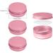 24 Pink Aluminum Jars - Empty Cosmetic Cans for Lip Balm Lotion Cream & Mini Candles - Versatile Travel Trip Containers - Buy Online on SooperMarket.com