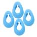 COOLHIYA 2 Pairs Hair dye Ear caps Heat Protection Hair Dyeing Supplies Ear caps for Hair dye Hair dye Ear Cover Hair Coloring Ear Cover Ear Muffs Silica Gel tab Accessories Men and Women Blue 7.5x5cm