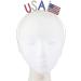 Lux Patriotic USA American Flag Crystal Rhinestone Headband - Silver Tone - Buy Online on SooperMarket.com