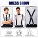 Buy Aomig Extra Wide Braces for Men - 3.5 cm Strong Metal Clips Adjustable & Elastic - Unisex X Style - Buy Online on SooperMarket.com