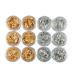Gel Nail Polish Set 12 Pot/Set Nail Art Accessories Gold Silver Paillette Foil Chip Sparkling Flake DIY Glitter Decal Acrylic UV Gel Decoration