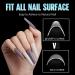 TOMICCA Long Coffin French Edge Nail Tips - 240pcs Half Cover Clear False Nails for Acrylic Extensions - 15 Sizes Half Cover-Long Coffin - Buy Online on SooperMarket.com