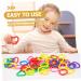 Ibasenice 175 PTH Geometric Chain Buckle Baby Rings Toy - 5 Colorful Toddler Chain Play Set for Crib 5.5x5.5cm - Buy Online on SooperMarket.com