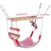Parrot Swing Ladder Pets Birds Climbing Toy Wood Ladder Warm Hammock Cotton Rope Cage Hanging Decor for Small Animals Ferret Parrots Rat Hamster (Pink) - Buy Online on SooperMarket.com