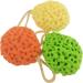 3pcs Shower Ball Bath Sponge Set - Luxurious Bathing Experience | International Shipping Available - Buy Online on SooperMarket.com