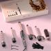 Professional 6 in 1 Curling Iron Set with Hair Straightener Brush - Dual Voltage Curler Wave Wand - Ceramic Barrel Hair Styling Tools - Instant Heating - Heat Resistant Gloves - Rose Gold - Buy Online on SooperMarket.com