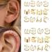 24 Pcs Gold Hair Braids Dreadlock Non-Piercing Ear Clip Beard Beads Cuffs for Women Men - Hair Accessories & Styling Jewelry Tools - Buy Online on SooperMarket.com