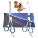 Dog scissors curved scissors dog fur scissors for dogs dogs and cats safety round pointed grooming scissors stainless steel fur scissors for dogs and cats (scherenset)