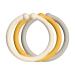 BIBSS LOOPS 12-Pack | BPA-Free Food Safe Teething Toys | Ivory Honey Bee Sand | 0-36 Months - Buy Online on SooperMarket.com