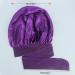 Classycoo 2PCS Large Satin Sleep Bonnet Set - Adjustable Silk Bonnet for Women and Men | Black + Purple - Buy Online on SooperMarket.com
