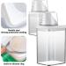 WANDGU Airtight Detergent Dispenser with Doser: 2 Pieces Reusable Washing Powder Dispenser Detergent Box Airtight Washing Powder Container White 1100 ml + 700 ml - Buy Online on SooperMarket.com
