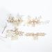 Gold Flower Leaf Wedding Hair Combs & Pins Set - Bridal Hair Accessories - Buy Online on SooperMarket.com
