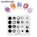 Nail Stamping Plate Set - 4 Piece Feather Flower Leaves & Butterfly Templates | DIY Nail Art Tool & Stamper | International Shipping - Buy Online on SooperMarket.com